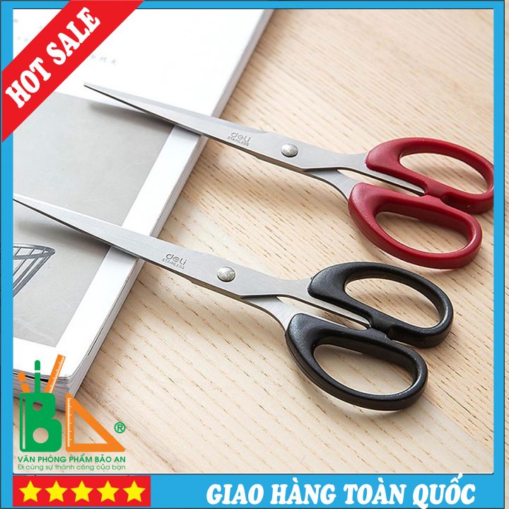 Quà Quà Tặng Kèm Kéo Deli S6009 Lưỡi Kéo Dài, Màu Sắc Tinh Tế