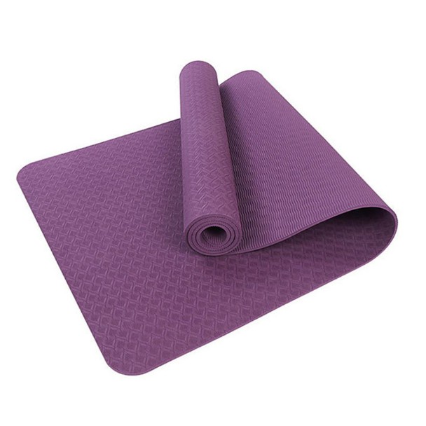 Thảm tập gym & yoga TPE Zeno 1 lớp 8mm + Tặng kèm túi (Tím)