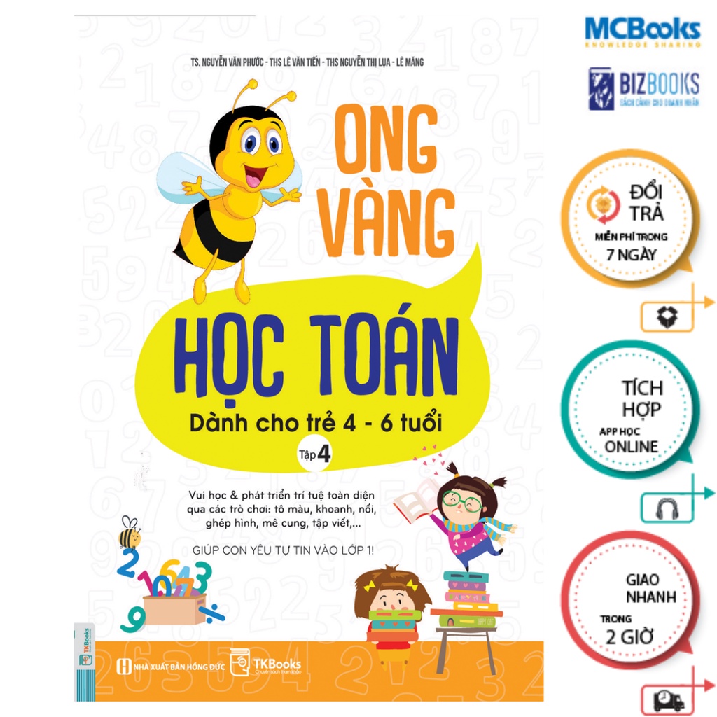 Sách - Ong Vàng Học Toán Dành Cho Trẻ 4 – 6 Tuổi (Tập 4)