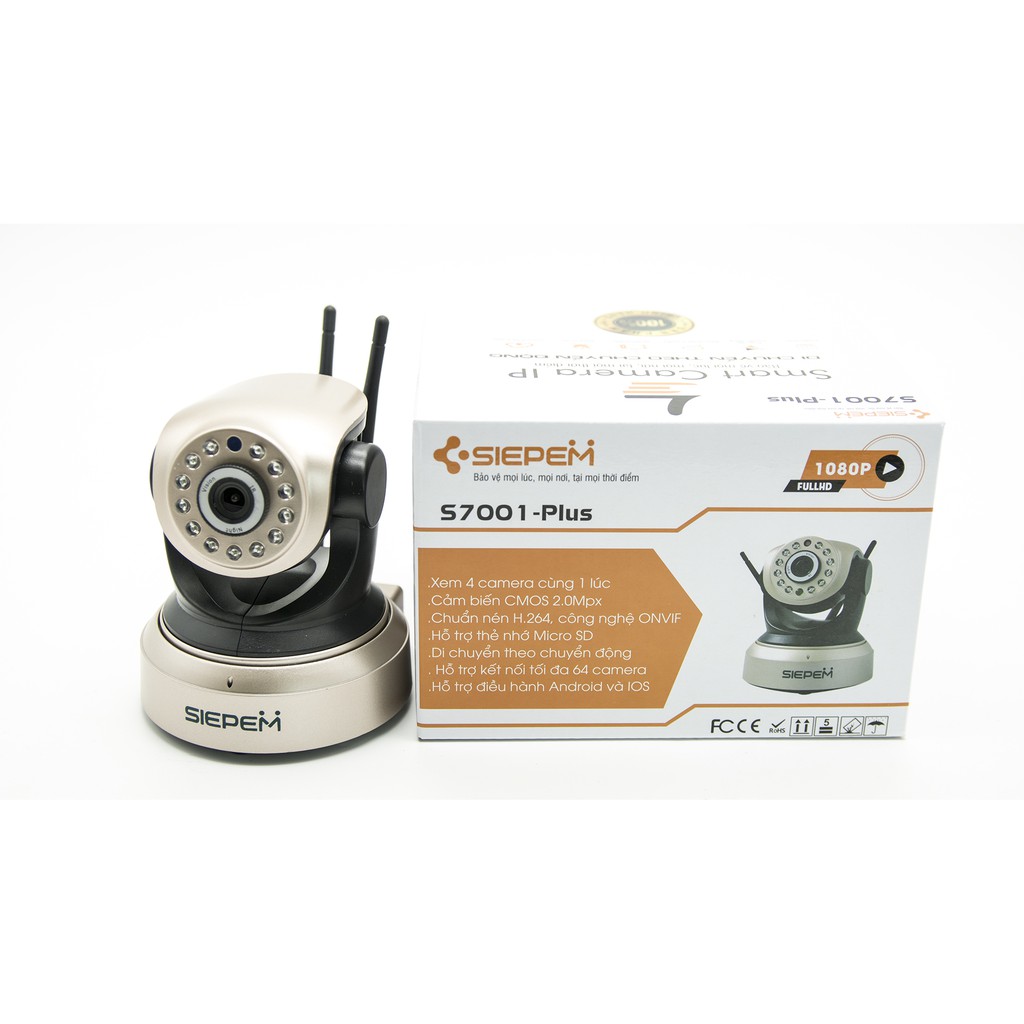 Camera giám giám sát wifi không dây Siepem S7001 Plus Phiên bản chính hãng tiếng Việt | BigBuy360 - bigbuy360.vn