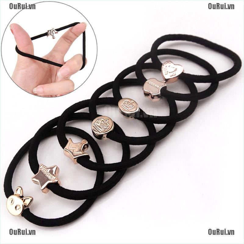 Set 10 Dây Cột Tóc Co Giãn Nhiều Kiểu Dáng Xinh Xắn Cho Nữ