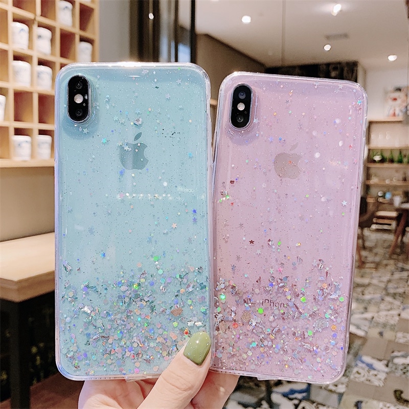 Ốp Điện Thoại Mềm Trong Suốt Phối Kim Tuyến Cho OPPO A31 2020 A91 A9 A5 2020 Realme 5i XT 5 Pro C2