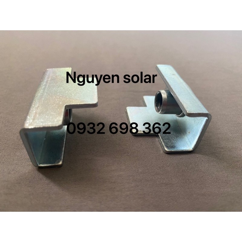 Móc kẹp xà gồ, sắt hộp, sắt C - solar panel - Phụ kiện Pin NLMT