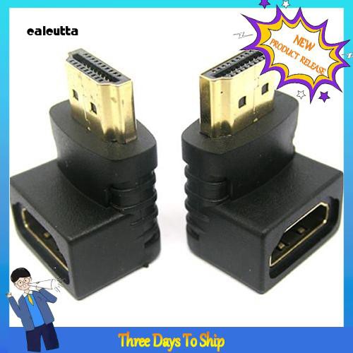 ✡DP✡V1.4 HDMI 90 Degree Right Angle Male to Female Adapter for 1080P 3D TV LCD HDTV