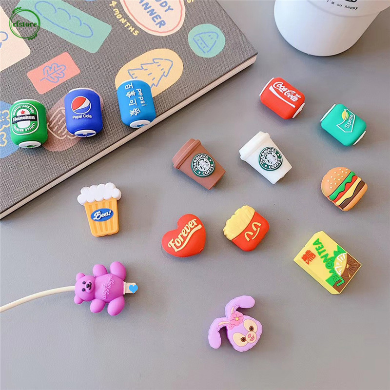 Bộ Phụ Kiện Bảo Vệ Dây Cáp Chống Gãy Hình Động Vật Dễ Thương