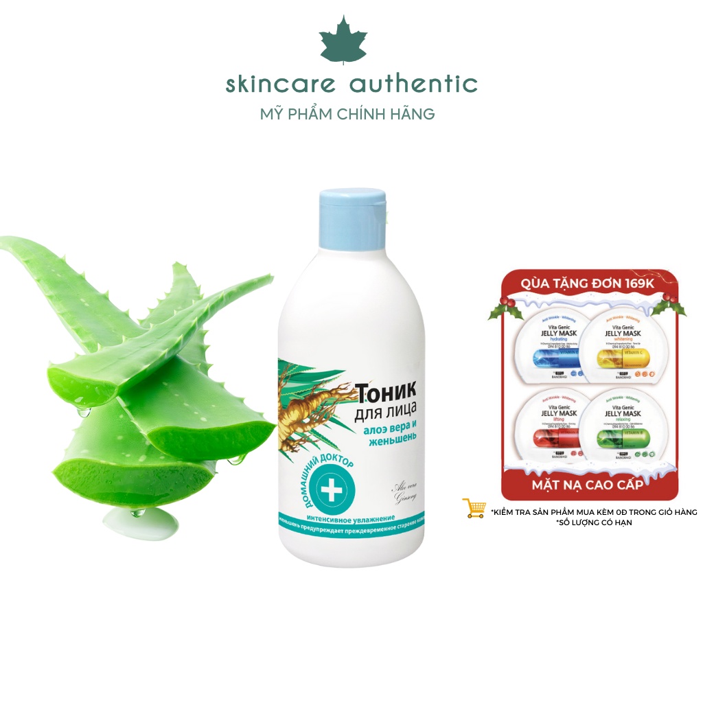 Nước Cân Bằng Da Domashnij Doctor Chiết Xuất Lô Hội Và Nhân Sâm 300ml