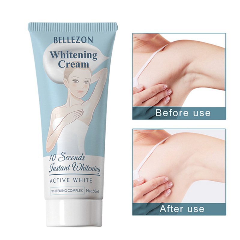 Kem Dưỡng Trắng Da Vùng Dưới Cánh Tay / Đầu Gối / Khuỷu Tay / Đầu Gối Hiệu Bellezon 60ml