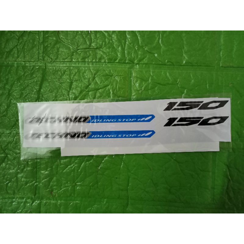Bộ tem dán techno 150 màu xanh