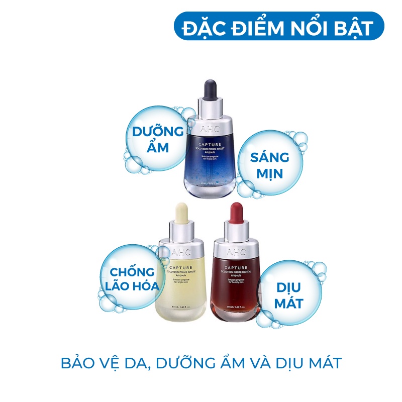 Serum dưỡng da - Tinh chất AHC Capture Solution PRIME Ampoule Vàng /  Xanh Dương / Đỏ Hàn Quốc 50ml