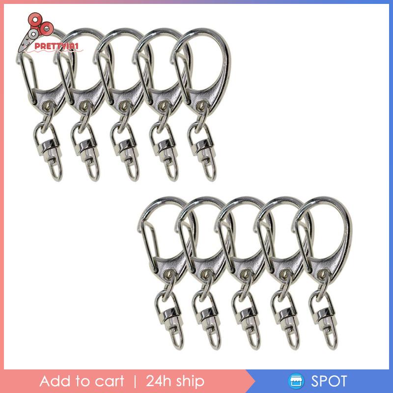 [Prettyia1] Set 10 Móc Khóa Tôm Hùm Bằng Hợp Kim
