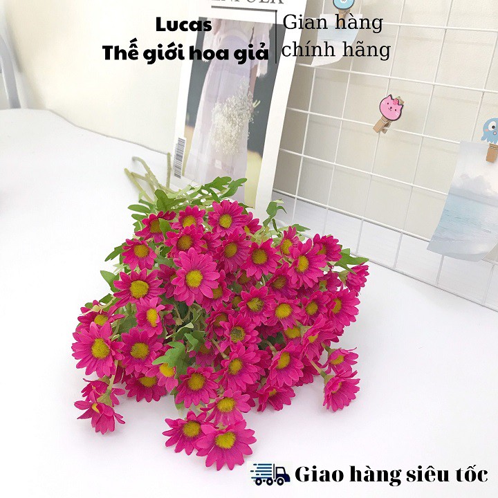 Hoa giả - Hoa cúc họa mi Lucas 60cm trang trí bền, đẹp, sang trọng, thanh lịch, phụ kiện decor các studio