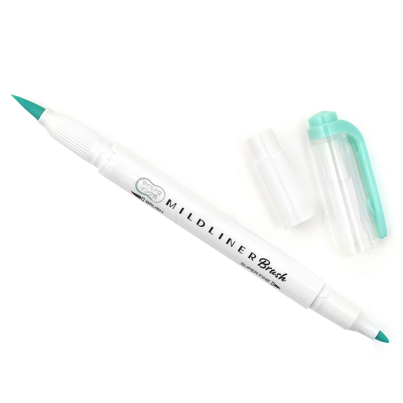 Viết Cọ Nhật Mildliner Zebra WFT8-MBG - Xanh Mint