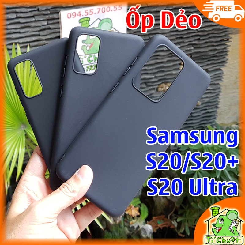 [Loại Tốt] Ốp lưng Samsung S20 S20 Plus S20 Ultra Dẻo Đen Nhám