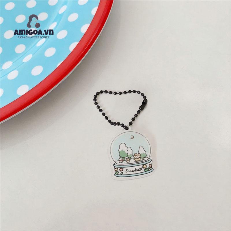 Móc Khóa Bằng Acrylic Họa Tiết Hoạt Hình Dễ Thương