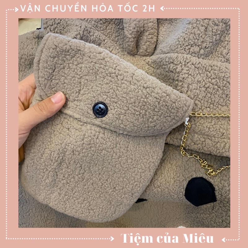 Áo hoodie lông cừu thỏ tặng kèm túi Tiệm của Miêu | BigBuy360 - bigbuy360.vn