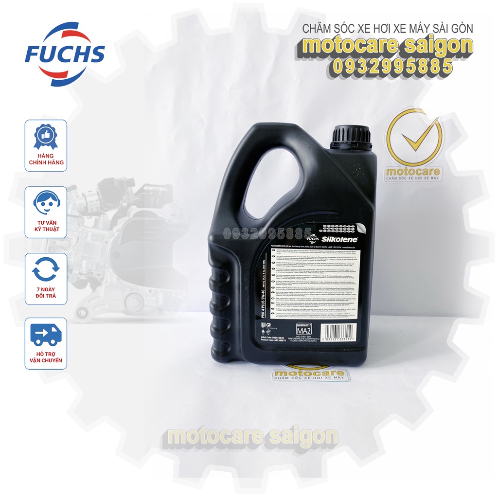 Dầu Nhớt Động Cơ Fuchs Silkolene Pro 4 Plus 5W-40 Race Use Only 4Lit