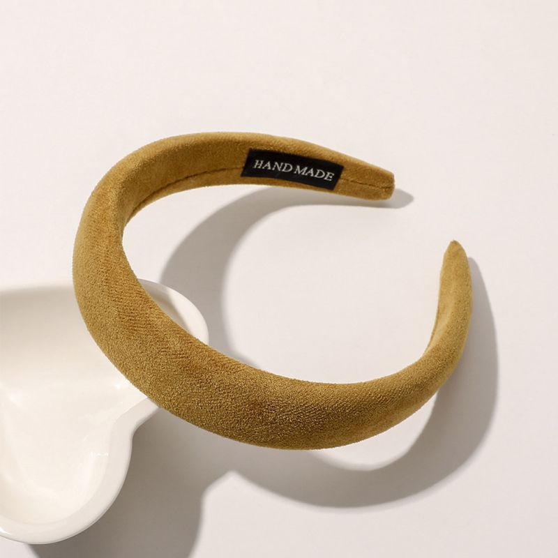 Băng Đô Cài Tóc Bản Rộng Màu Trơn Phong Cách Cổ Điển Thời Trang Cho Nữ