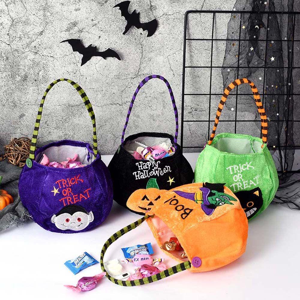 DARNELL Candy Bag Festival Pumpkin Tote Bag For Children Kids Trick Or Treat Props Storage Bucket