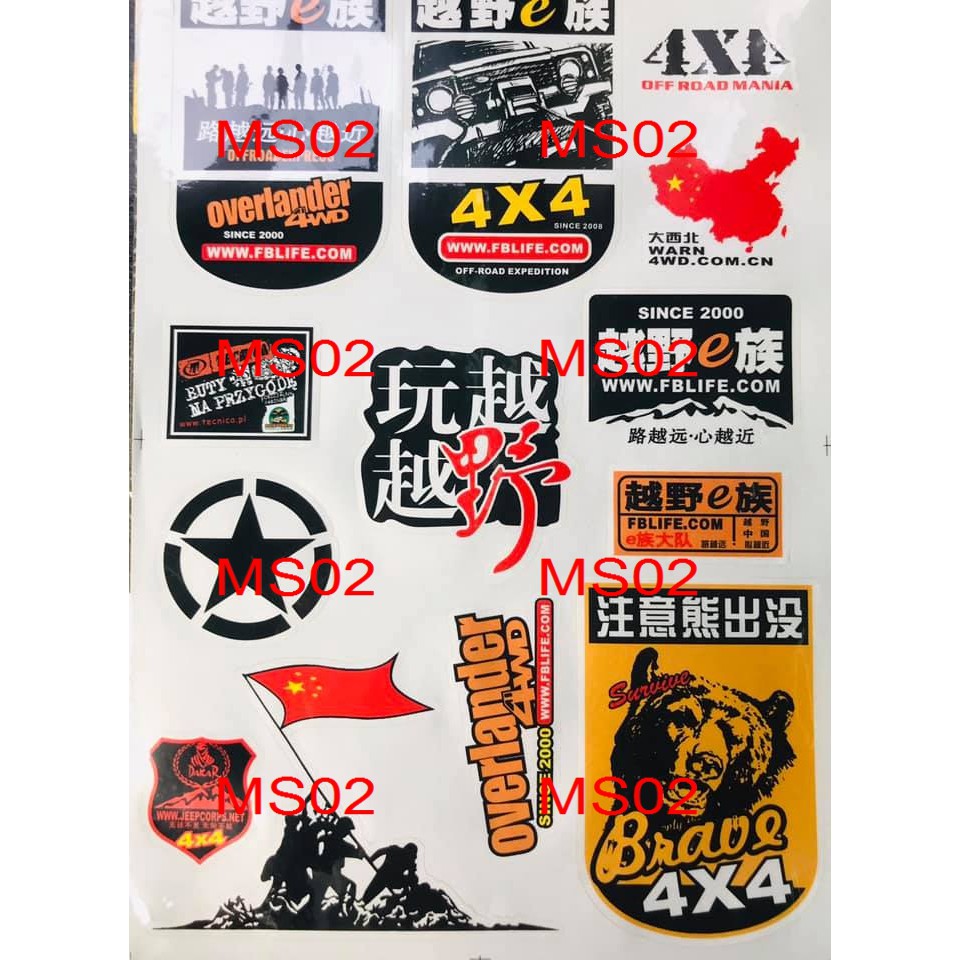 DECAL TRANG TRÍ XE MÔ HÌNH TỈ LỆ 1:8 VÀ 1:10 L2