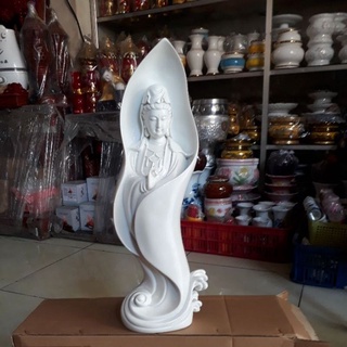 Tượng Quan âm lá sen cao 45 cm
