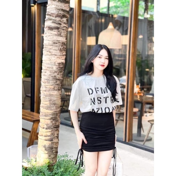 Set Chân Váy Rút Kèm Áo Phông Năng Động Cá Tính Hàng Taobao có Sẵn | BigBuy360 - bigbuy360.vn