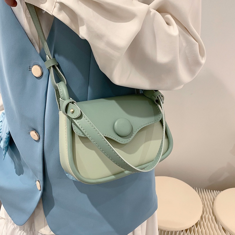 Túi đeo dưới cánh tay Hình Vuông Cỡ Nhỏ Thiết Kế Đơn Giản Phối Màu Phong Cách retro Thời Trang Cho Nữ