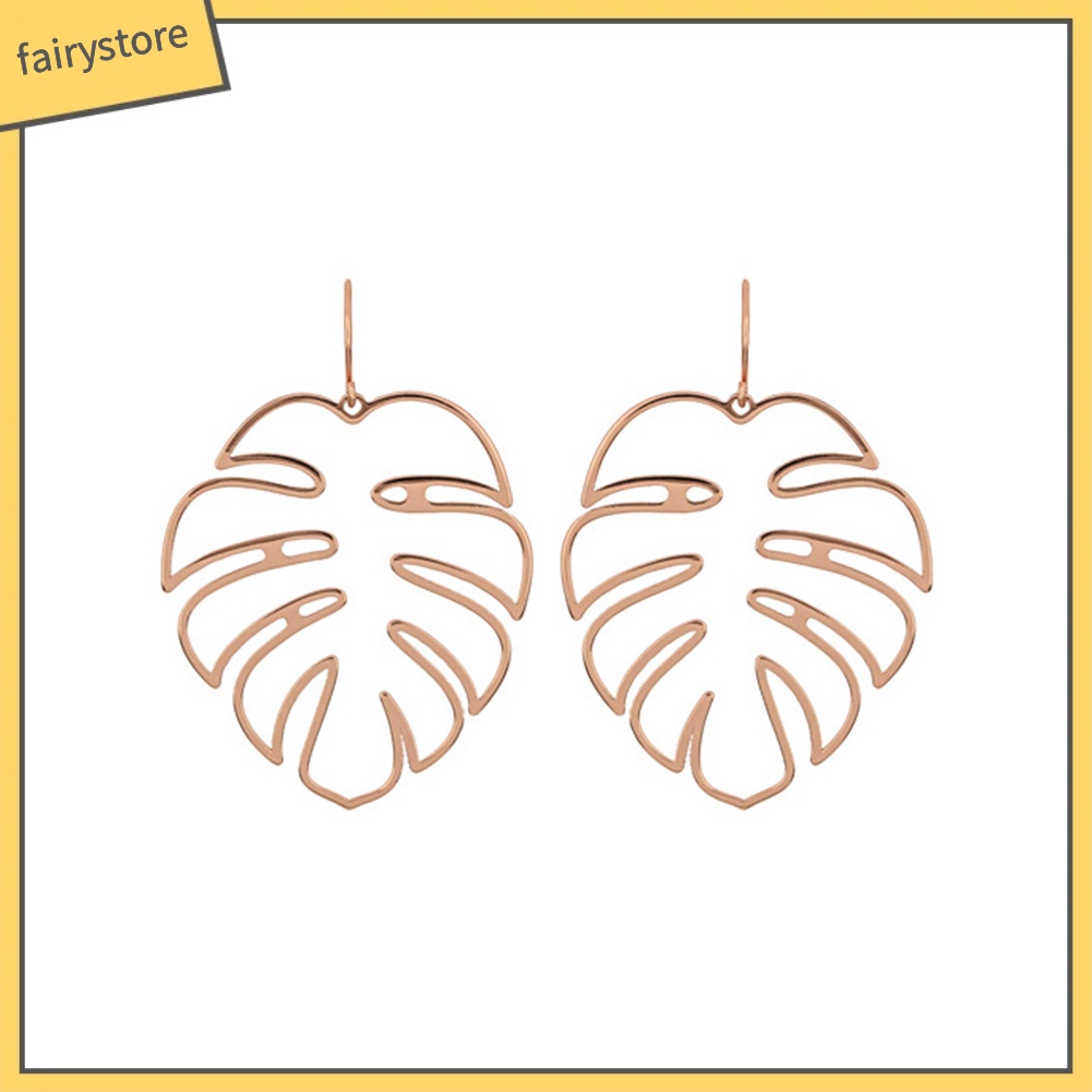 Bông tai hình lá cọ phong cách boho