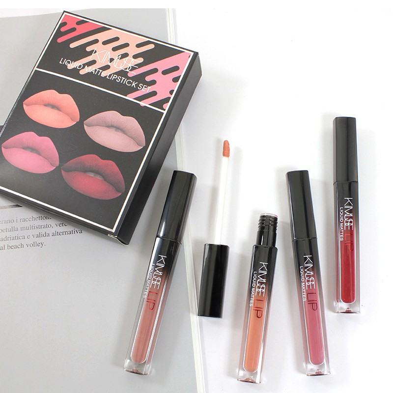 KIMUSE 4Pcs/Set LIQUID MATTE LIPSTICK y Lip Soft Veet Waterproof Lip Tint Long Lasting Lip Gloss Makeup Nude Cosmetic | BigBuy360 - bigbuy360.vn