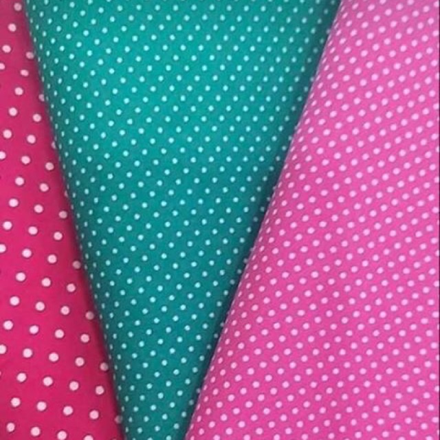 Ren và Vải Thô cotton Chấm bi