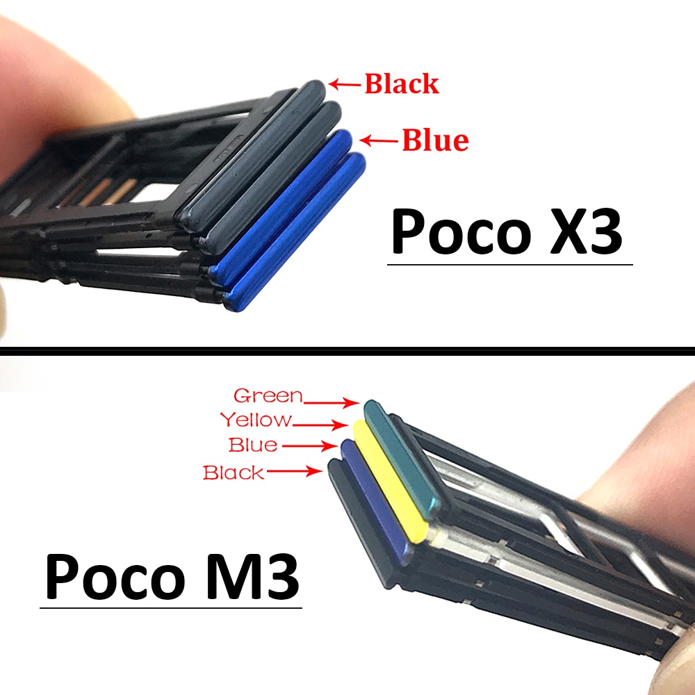 Khay Đựng Sim Thay Thế Cho Xiaomi Poco X3/Poco M3/Poco F3/F2 Pro/Xiaomi POCOPHONE F1