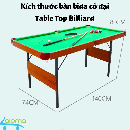 (Siêu rẻ)⚡Bàn Bi-A bằng gỗ Table Top Pool Table TTP-140 kích thước Lớn ⚡140x74x81⚡(CM)