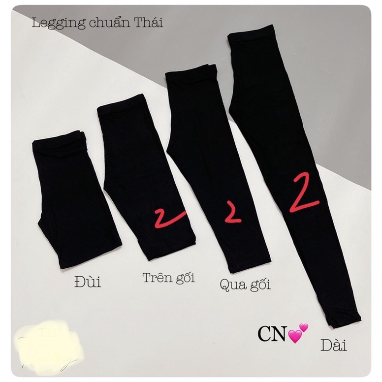 Quần legging nữ 3 dáng: trên gối - qua gối - dài