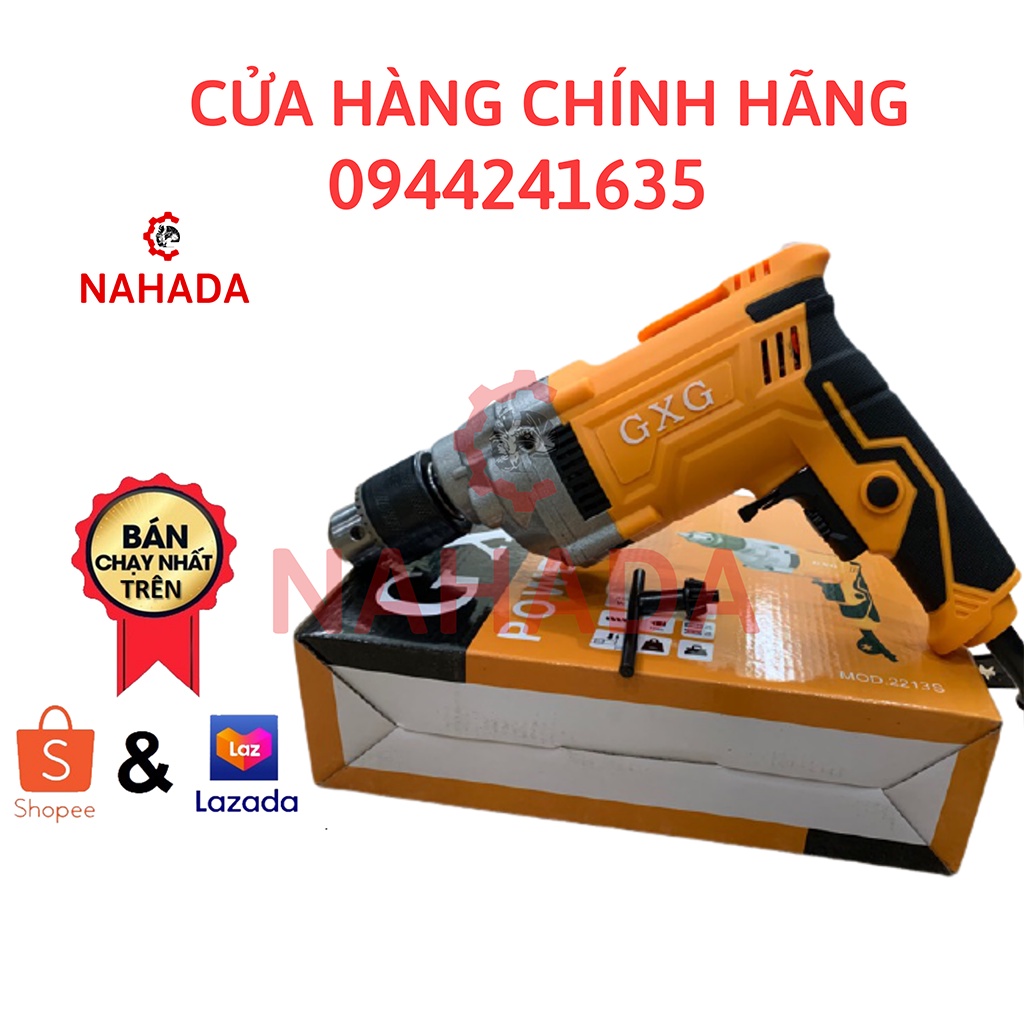 Máy Khoan Cầm Tay Mini GXG Đầu Khoan Mũi 13 Công Nghệ Nhật Công Suất 850W Dùng Khoan Tường, Khoan Gỗ, Bắn Vít