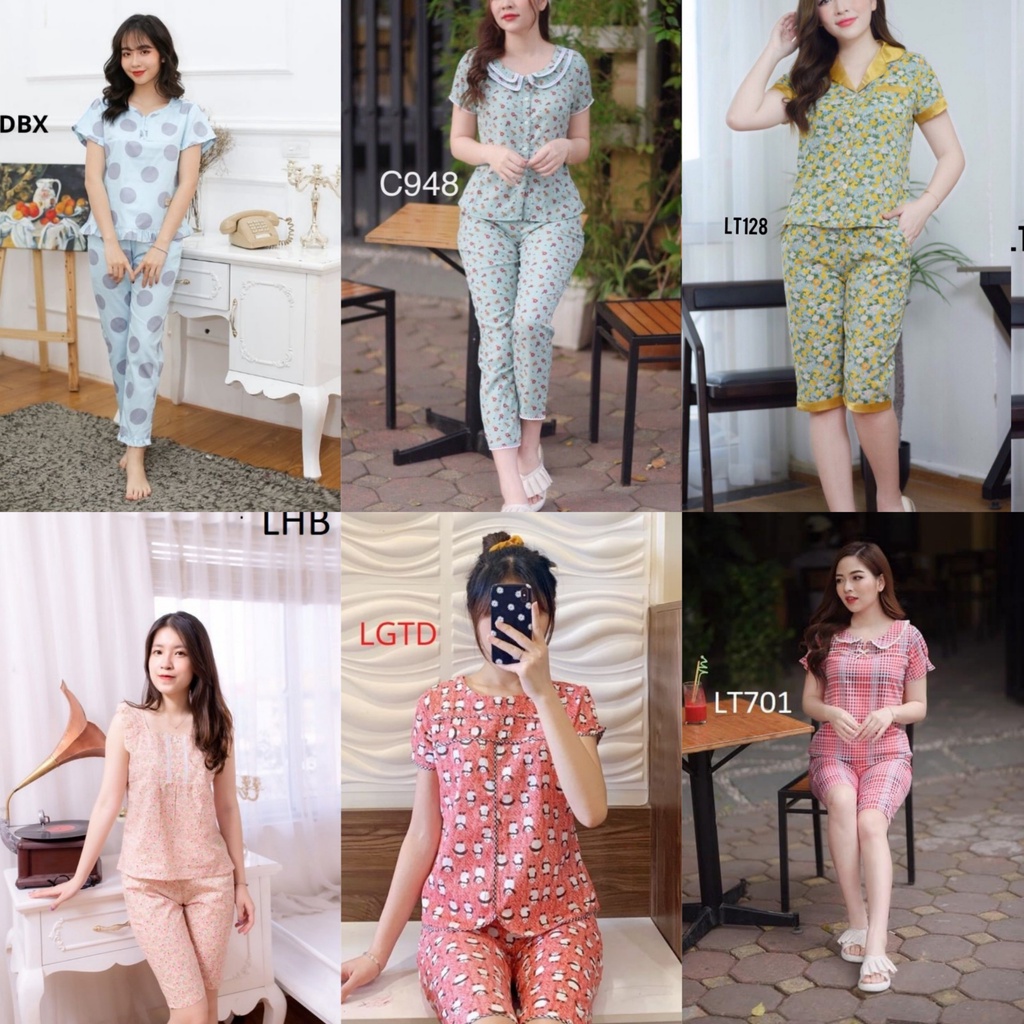 Quần áo nữ mặc nhà giá chỉ từ  80k,trượt để xem nhiều mẫu dài,lửng,đùi