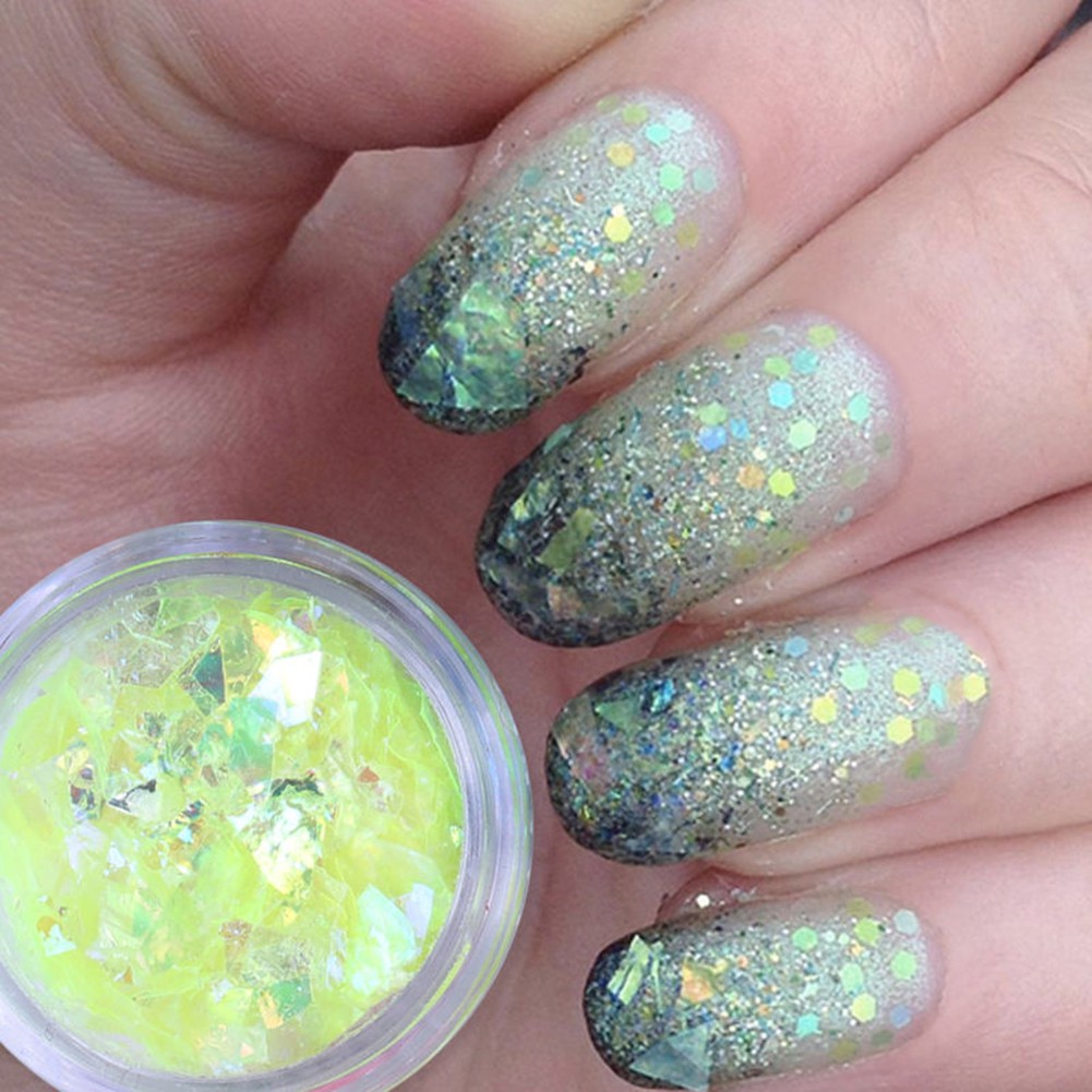 Bộ 12 lọ bột sequin trang trí móng tay đẹp mắt