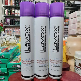 Keo xịt tóc mềm Lavox nắp tím 420ml