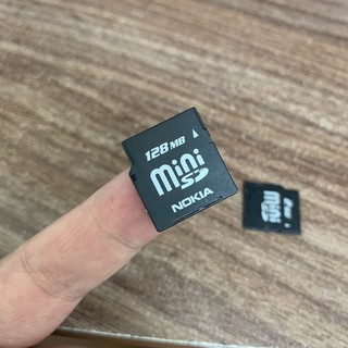 Thẻ nhớ điện thoại cổ MiniSD - 2GB, 128MB, 64MB chính hãng.