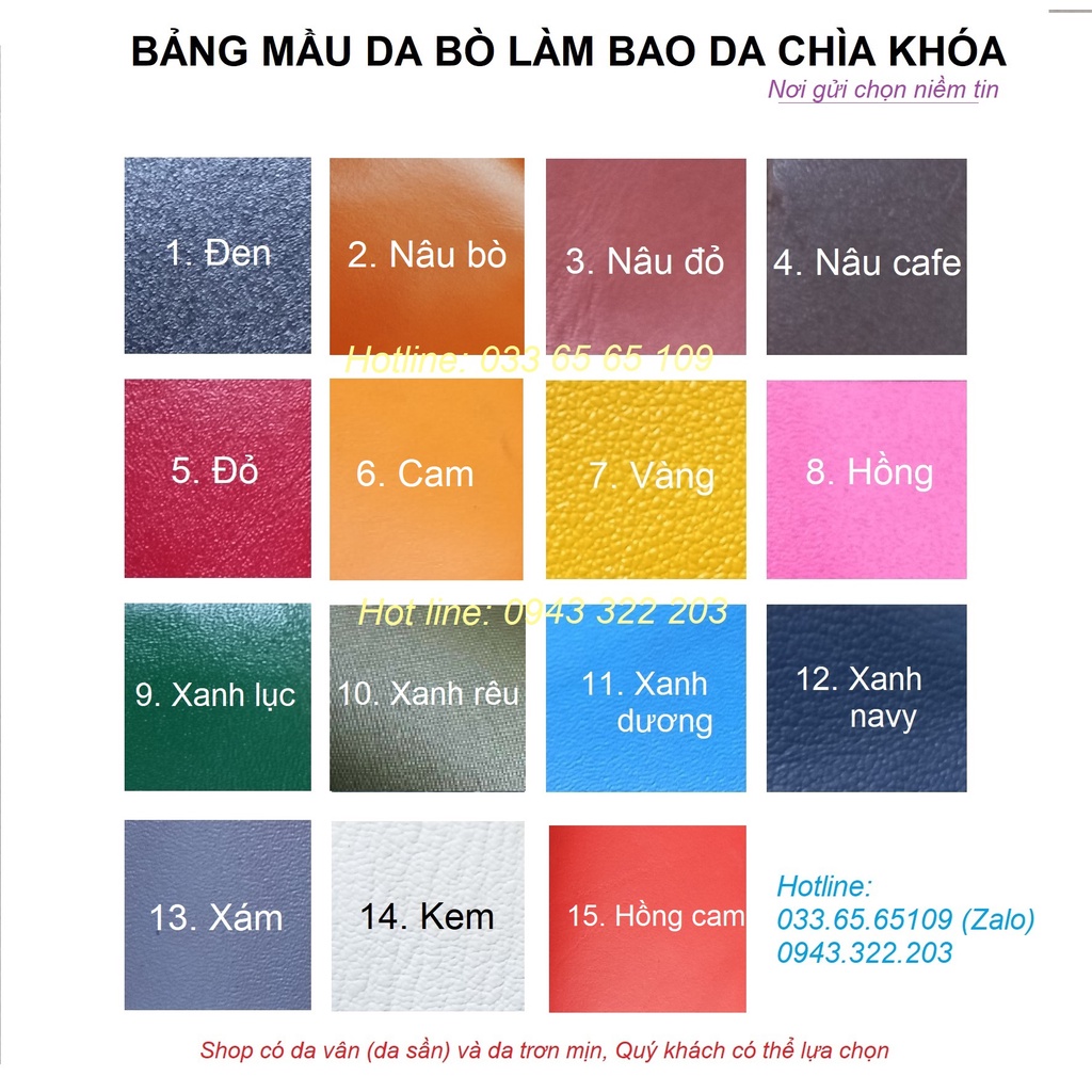 [Chất Việt] Bao da chìa khóa xe điện Vinfast Theon, Vento bằng da bò, kèm tặng móc khóa, khắc tên miễn phí