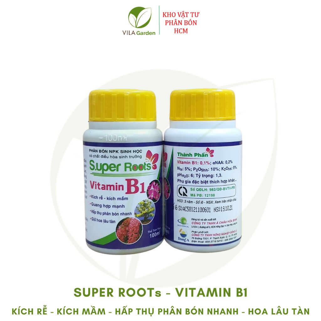 Phân Bón Lá Vitamin B1 NPK Super Roots (100ml)