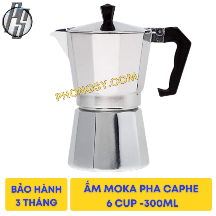 Ấm, Bình Pha Cà Phê Moka Espresso Tại Nhà 6 CUP - 300ML