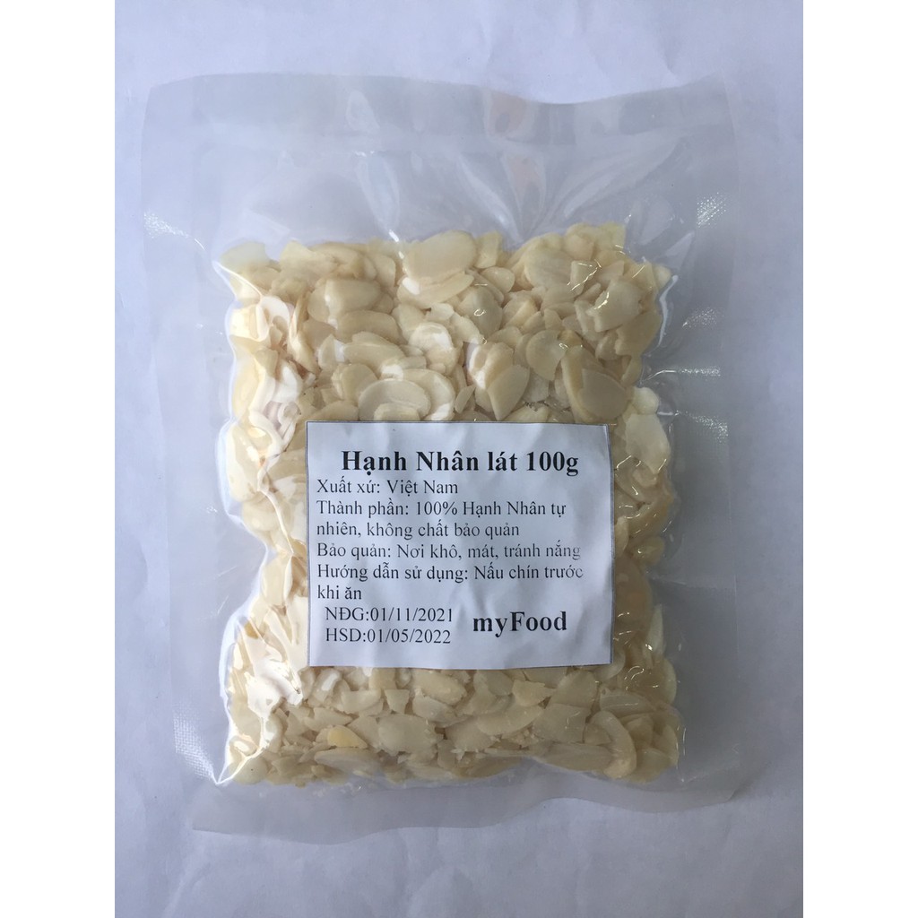 100g Hạnh nhân thái lát làm bánh