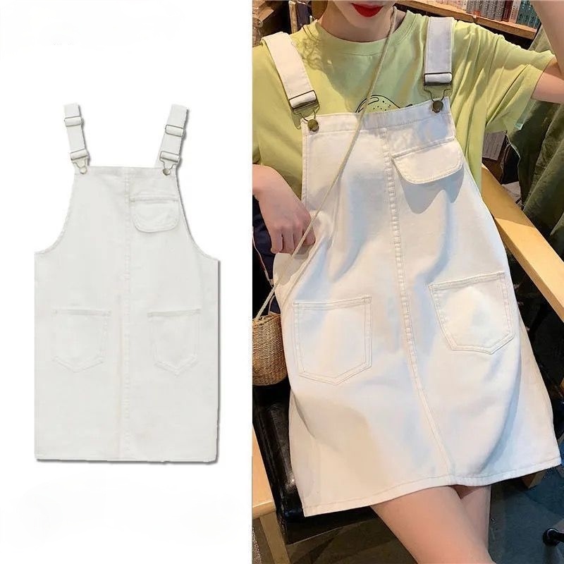 Đầm Yếm Denim Thiết Kế Mới Thời Trang Theo Phong Cách Hàn Quốc Dành Cho Nữ