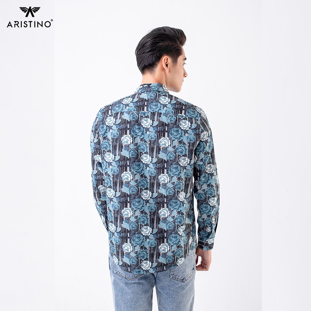 Áo sơ mi nam dài tay ARISTINO họa tiết cách điệu, tinh tế, chất cotton mềm mại, thoát ẩm tốt- ALSM2109