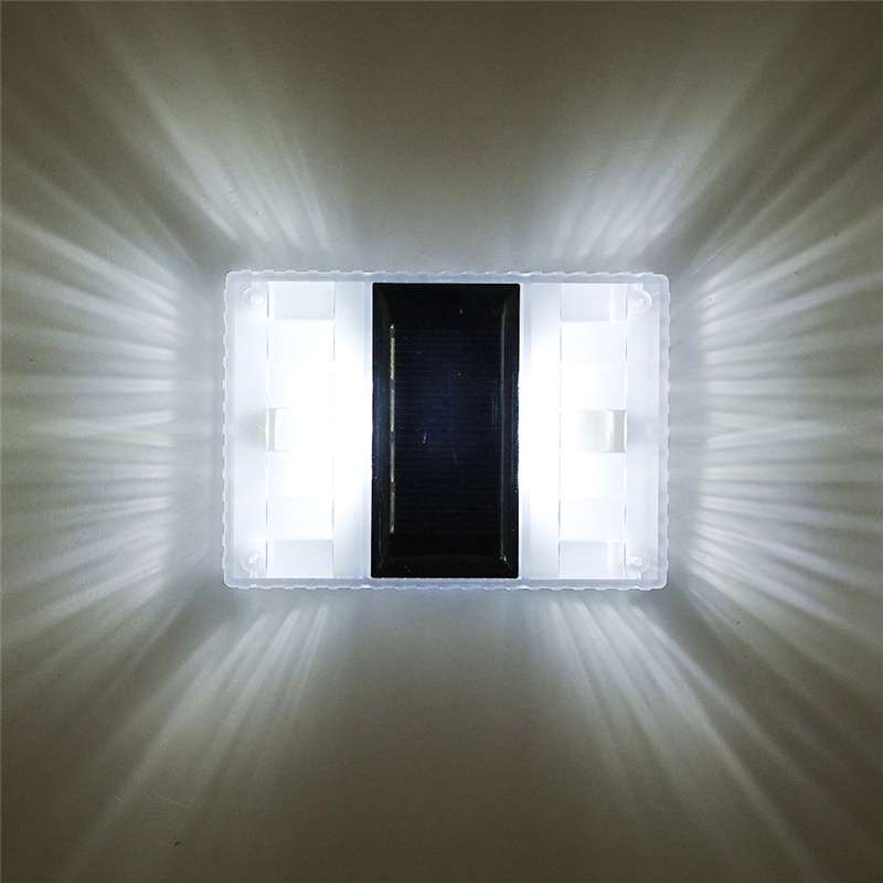 Đèn Led 6 Bóng Trong Suốt Chống Nước Gắn Tường Dùng Năng Lượng Mặt Trời