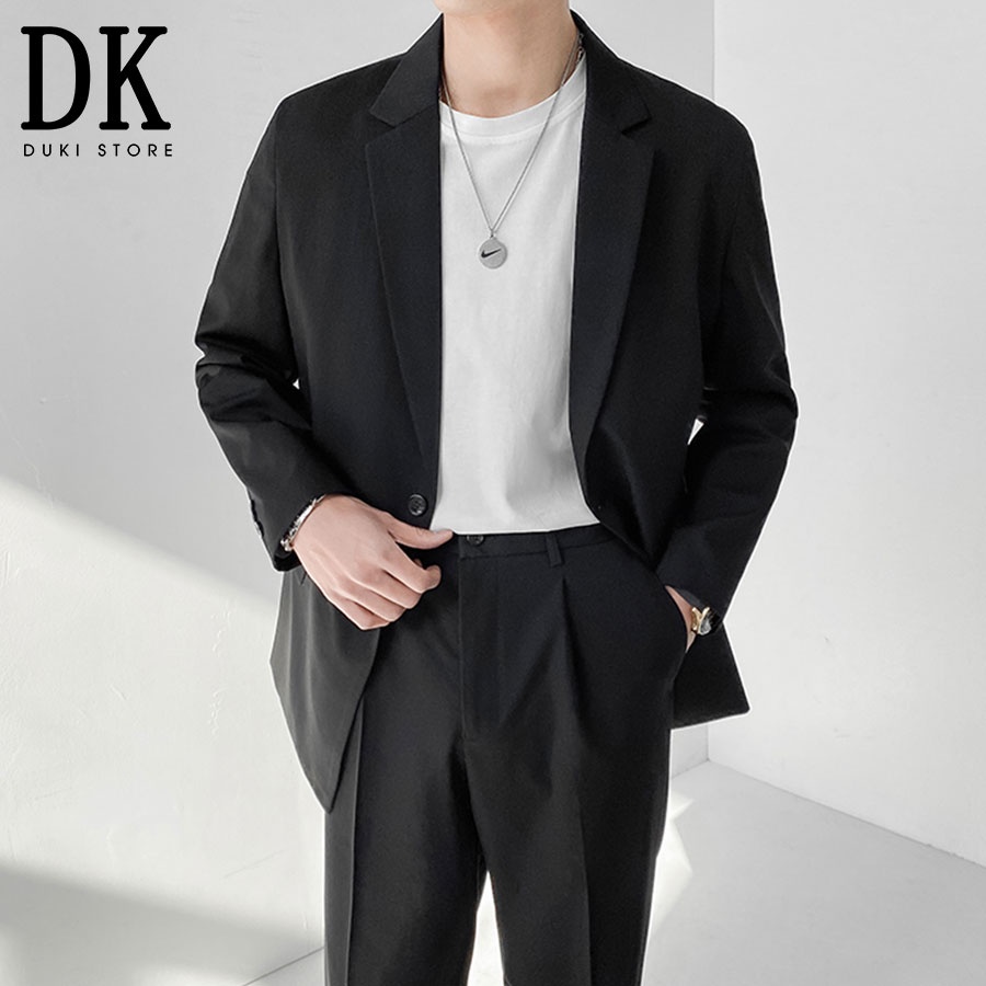 Áo vest áo khoác blazer nam màu đen cá tính LZB0049 - DUKI STORE