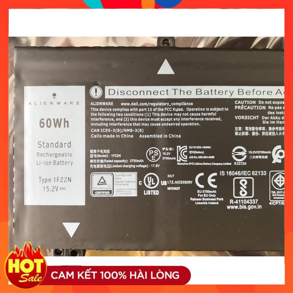 [Mã 273ELHA100K0 hoàn 7% đơn 500K]  HÀNG ZIN  Pin(Battery) Dell Alienware M15 M17 G5 5590 G7 7590 7790 1F22N Zin