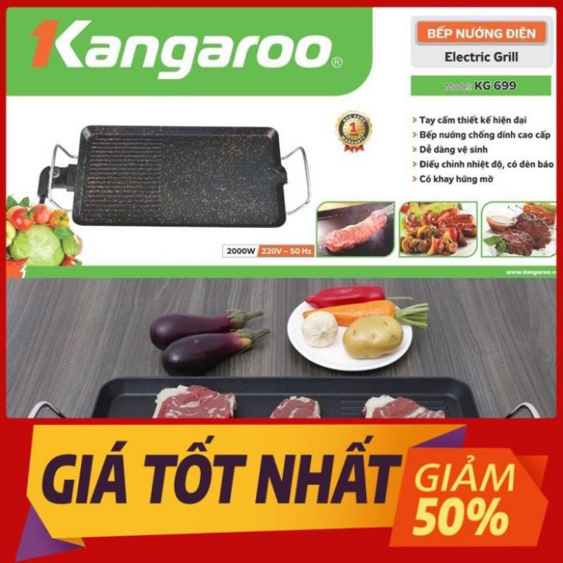 Bếp nướng điện kangaroo kg699 bảo hành chính hãng 12 tháng