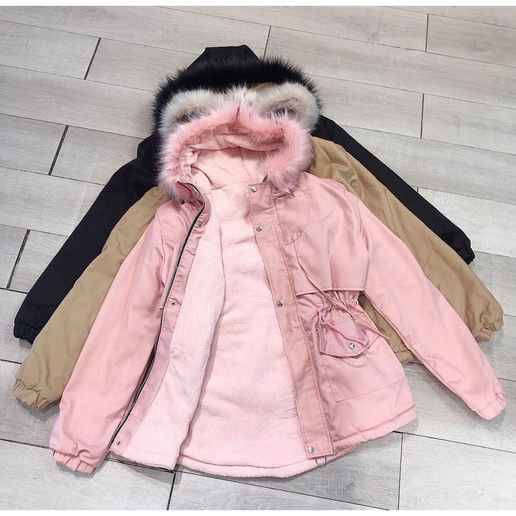 Áo khoác kaki lót lông siêu ấm