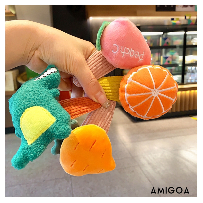 【Amigoa】Phim hoạt hình Hàn Quốc Plush Hair Clip Thời trang Rửa mặt Clip Bangs Kẹp tóc Trái cây Disney Clip lớn Phụ nữ Cô gái tóc Phụ kiện