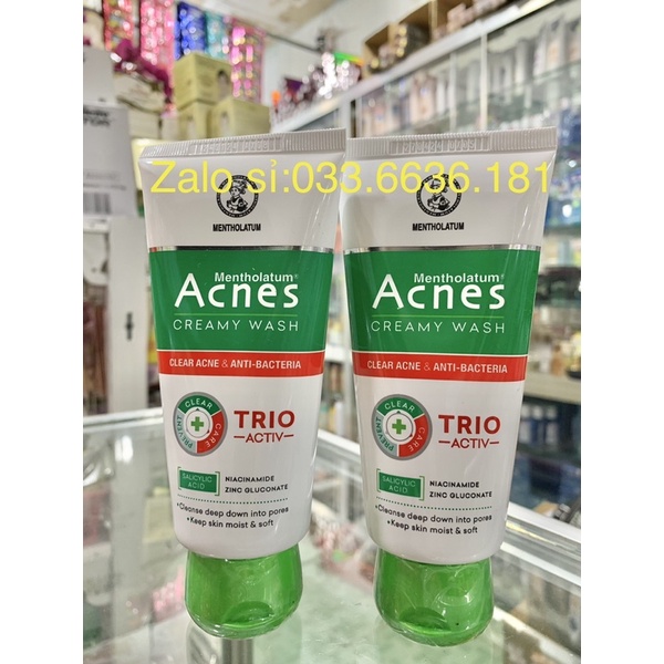 sữa rửa mặt acnes ngăn ngừa mụn,sạch muộn và mịn da chi 100g